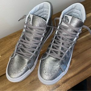 Vans SK8 High top metallic silver